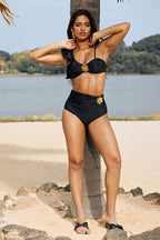 Black Bikini with Gold Detail
