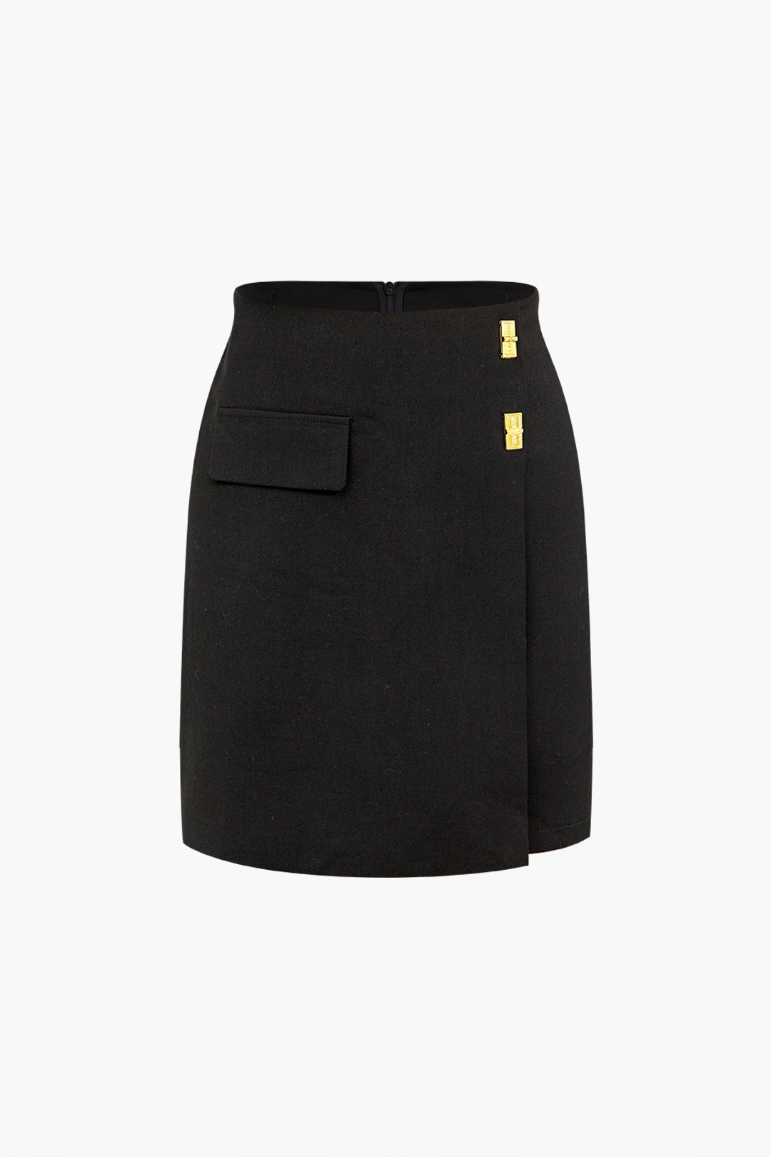 Düğme Detaylı Mini Etek