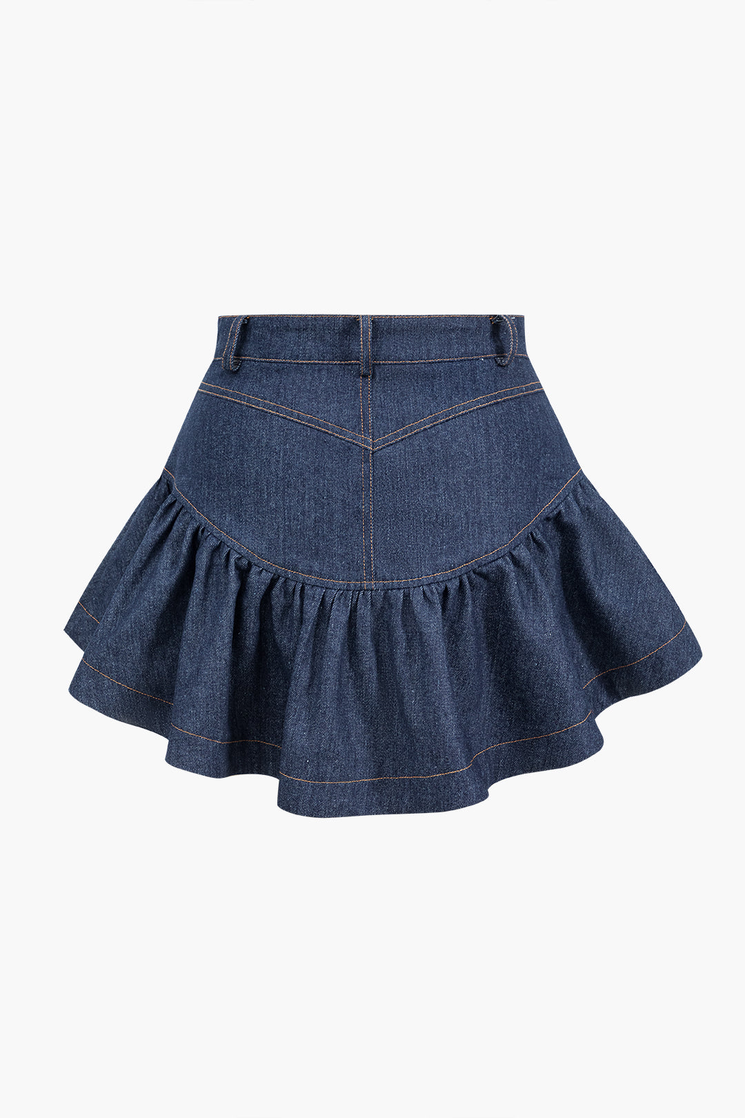 Ruffle Ruched Detail Skirt