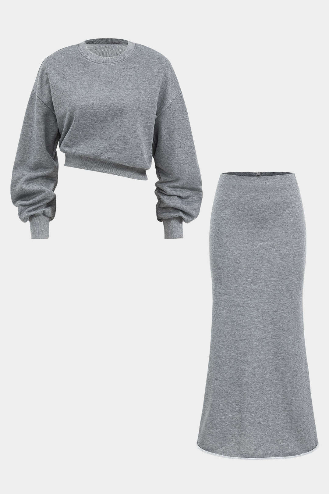 Urban Grace Crop Sweat &amp; Maxi Skirt Set