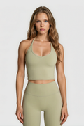 Amelie Halterneck Top – Verde Salvia