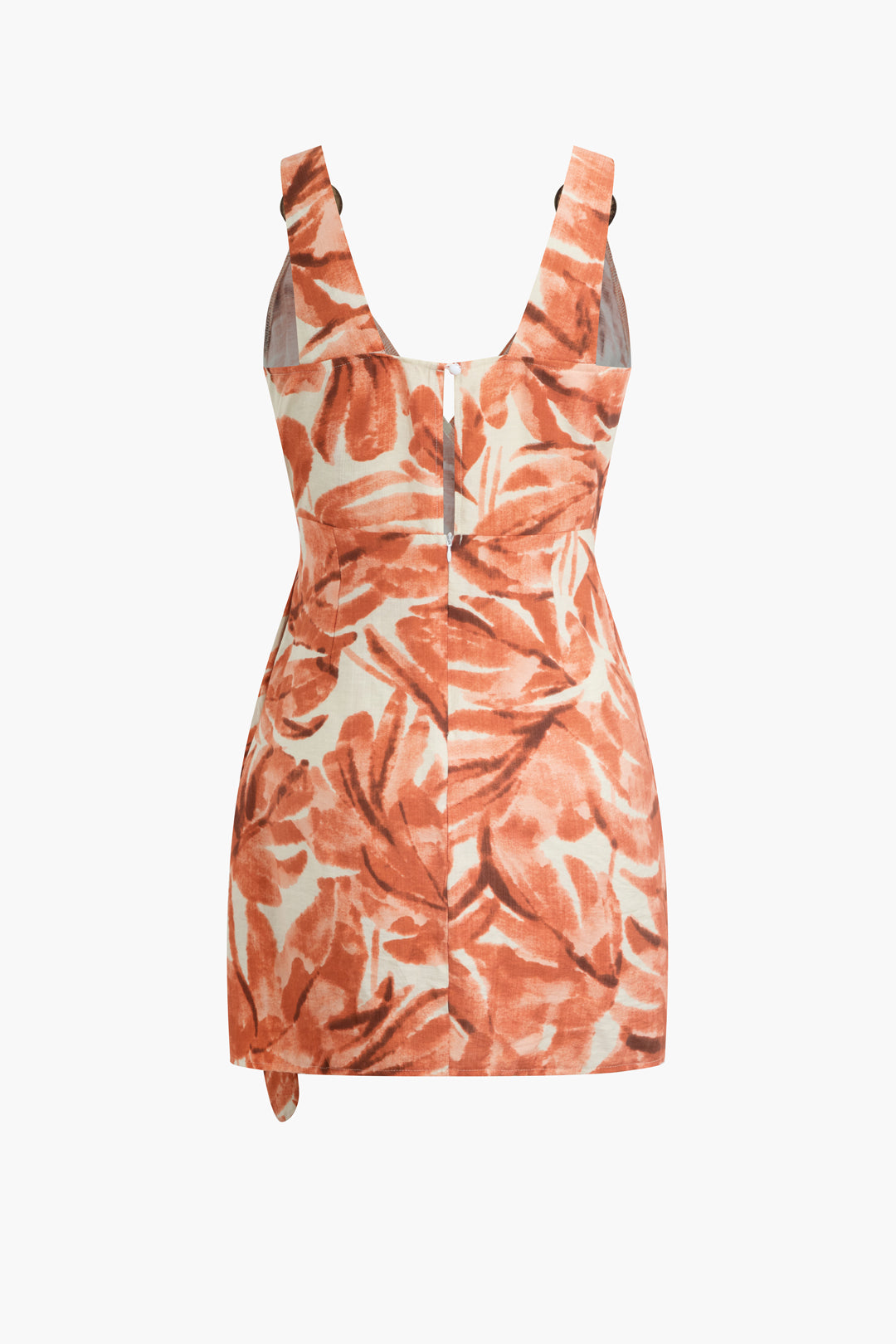 Print Knot Mini Elbise