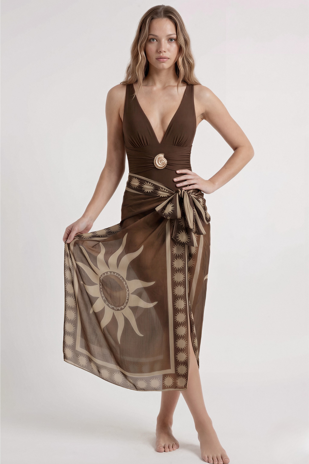Mocha Pareo Set