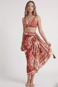 Ethnic Red Bikini & Sarong