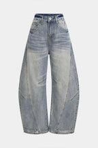 Panelli, Bol Paçalı Kot Pantolon