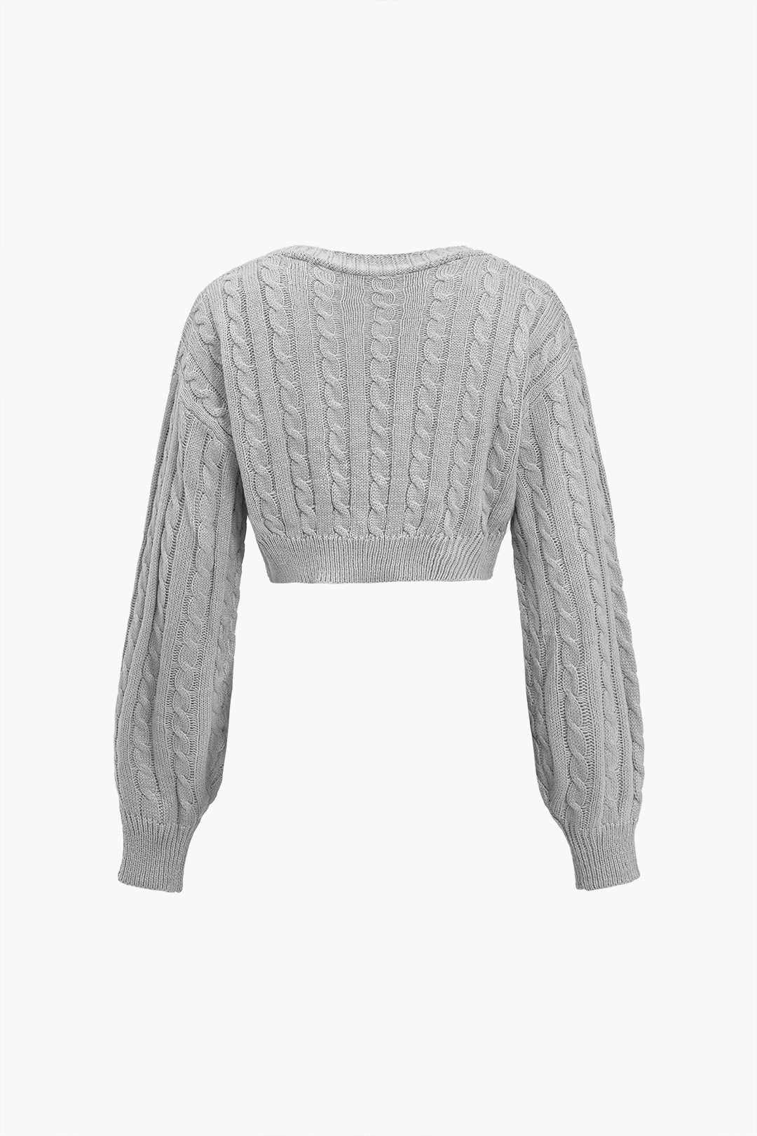 V-Neck Long-Sleeve Crop Triko