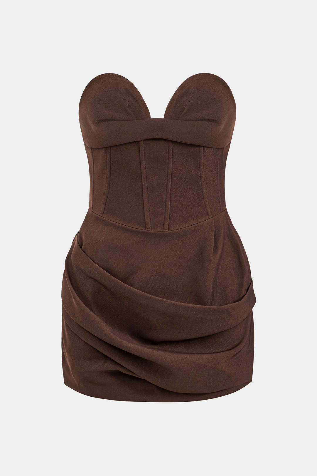 Ruched Corset Strapless Mini Dress