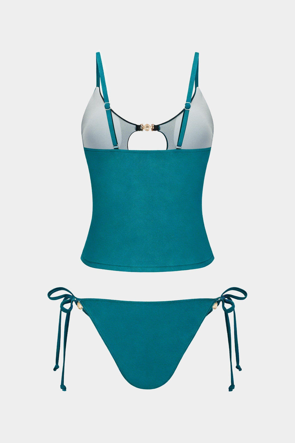 Metallic Decor Cut Out Bikini Set
