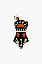 Black Tribal Swimsuit & Pareo