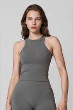Chloe Racer Top – Graphite