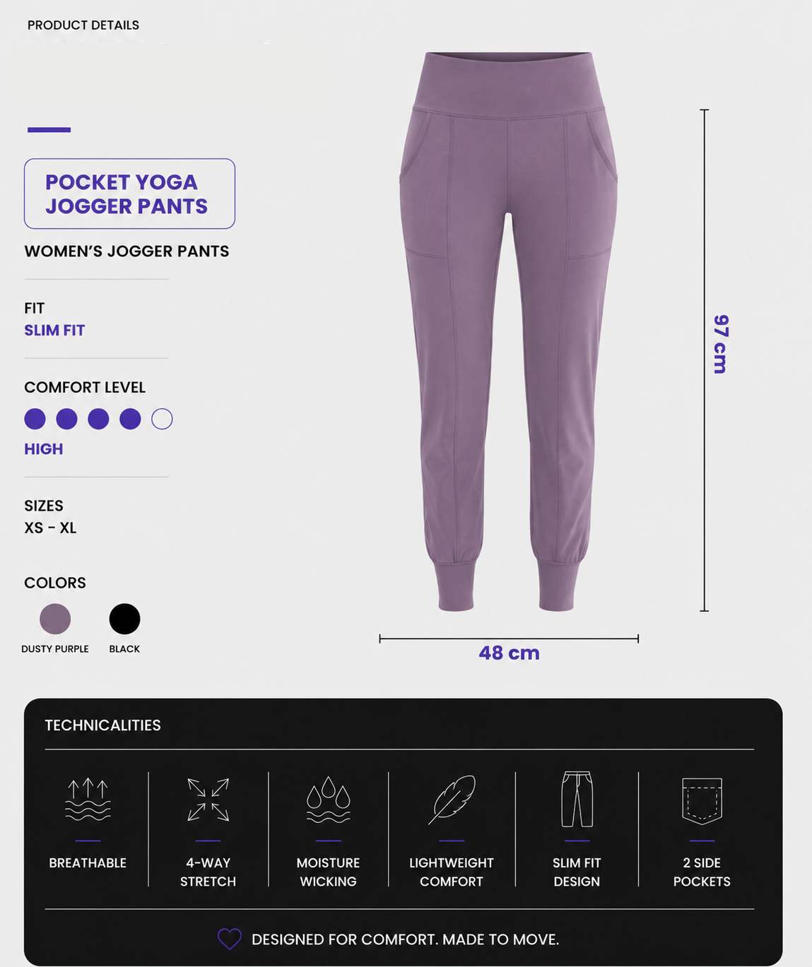 High-Waist Tapered Joggers