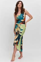 Tropical Green Swimsuit & Pareo