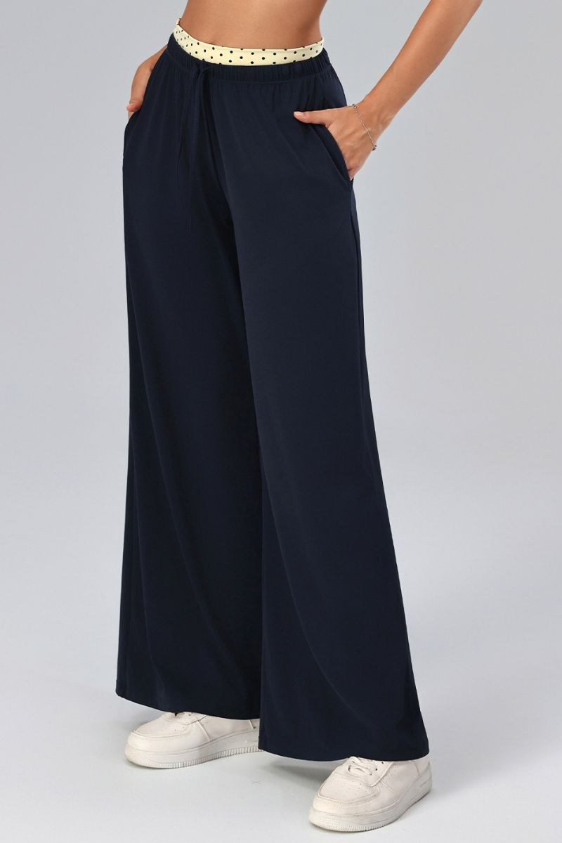 Pantalón ancho Pippa con cintura de lunares