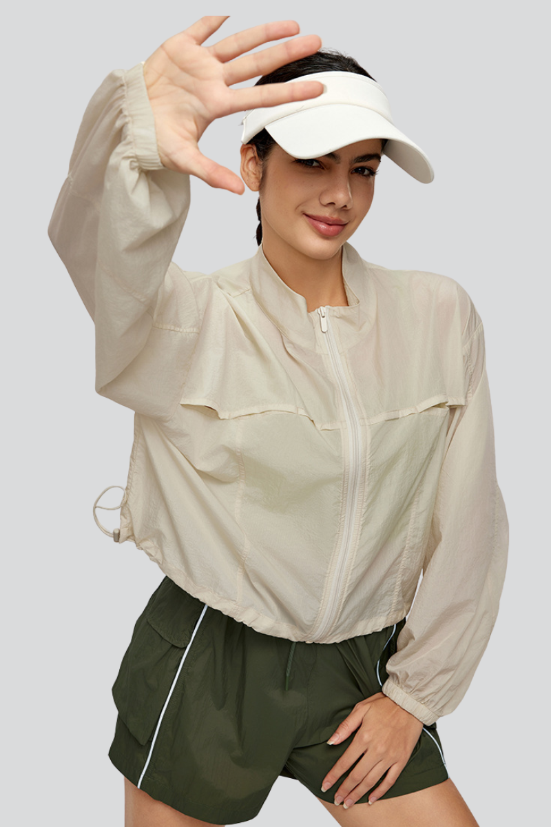 Women's Summer Outdoor Stand Collar Loose Sunscreen Jacket