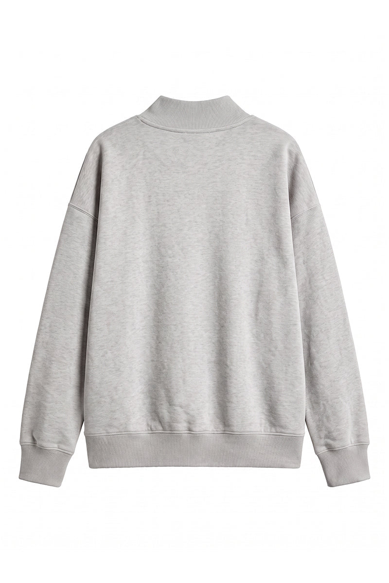 Women's Fall Fleece Relaxed Mock Neck Sweatshirt