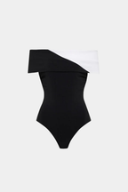 Elegant Black Swimsuit & Sarong