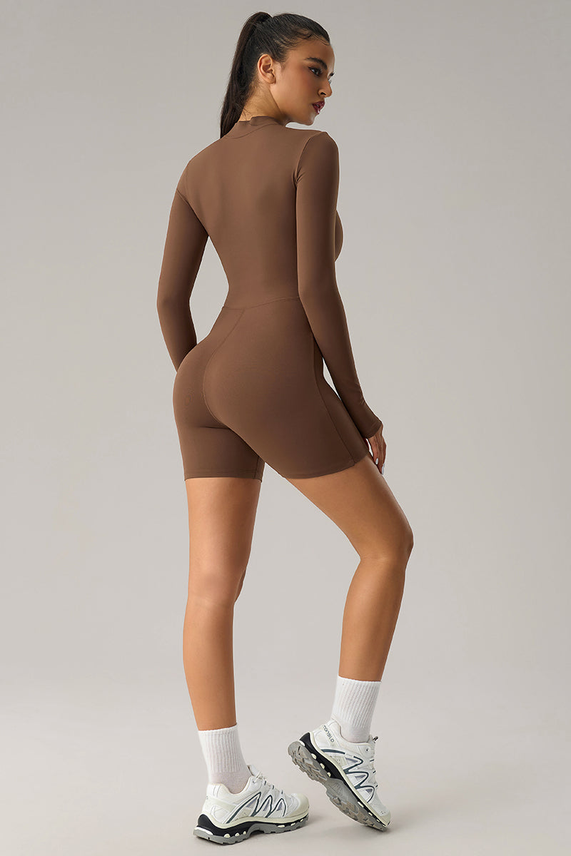 Hedda Zip Stand Collar Bodysuit