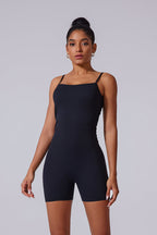 Britt Backless V-Waist Shorts Bodysuit