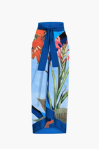 Tropical Print Swimsuit & Pareo Set