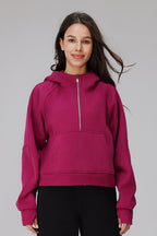 Sena Cropped Zip Fleece Hoodie