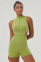 Sylvie Half-Zip Yoga Jumpsuit