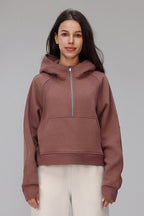 Sena Cropped Zip Fleece Hoodie