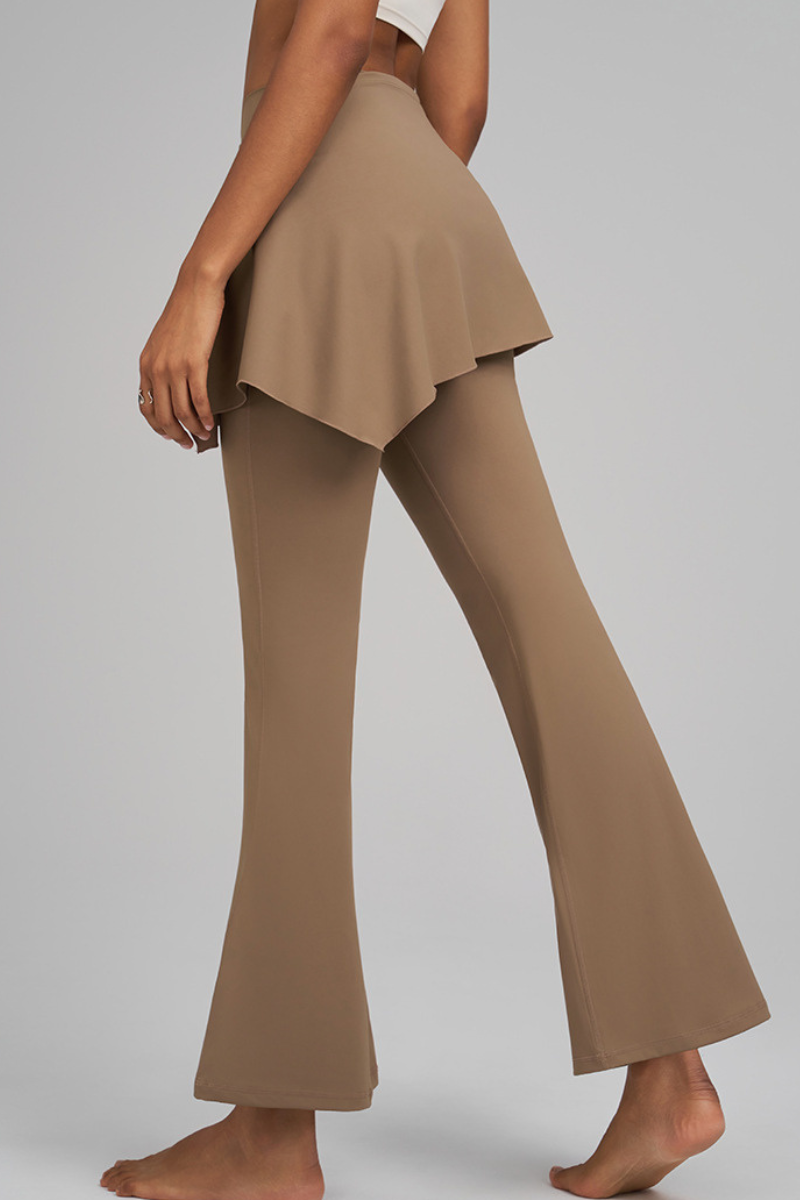 Yara Flared Leggings with Detachable Skirt Panel