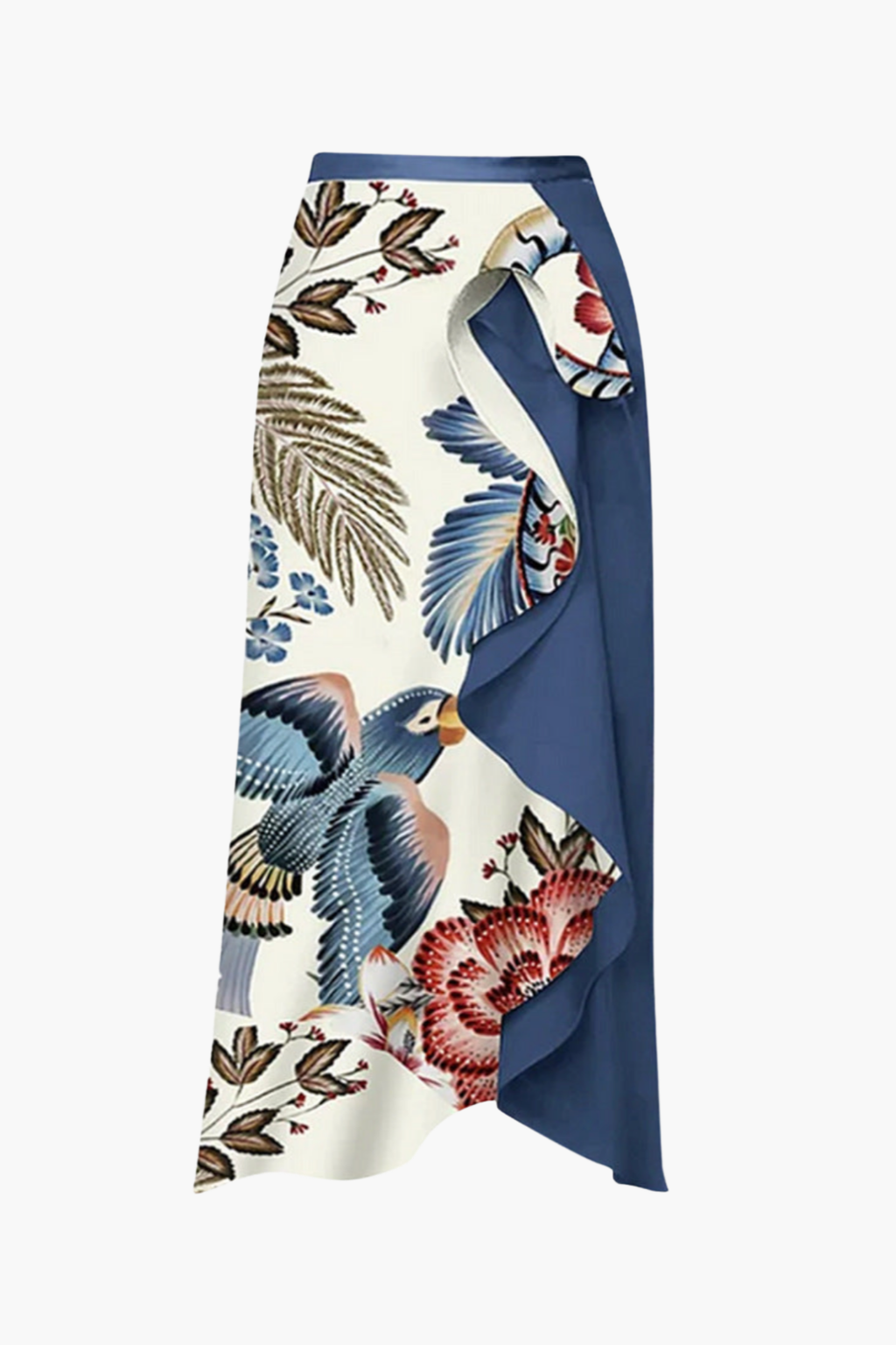 Blue Floral Bikini & Sarong