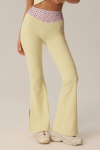 Clio Polka Dot V-Waist Flare Pants