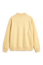 Women's Fall Fleece Mock Neck Sweatshirt with Side Neck Slit
