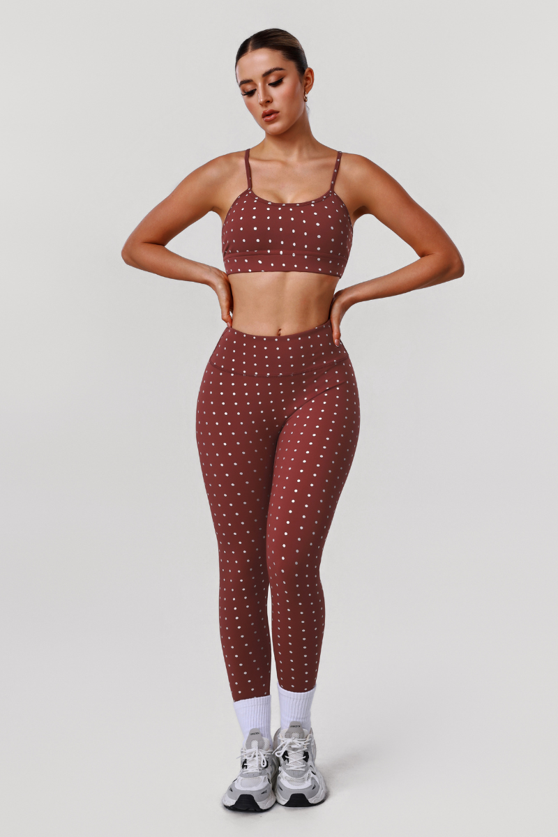 Women's Sports Polka Dot Bra Leggings Two-Piece Set