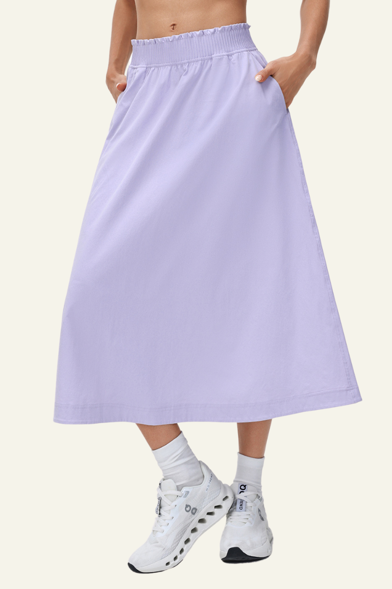 Verena High-Waist A-Line Midi Skirt