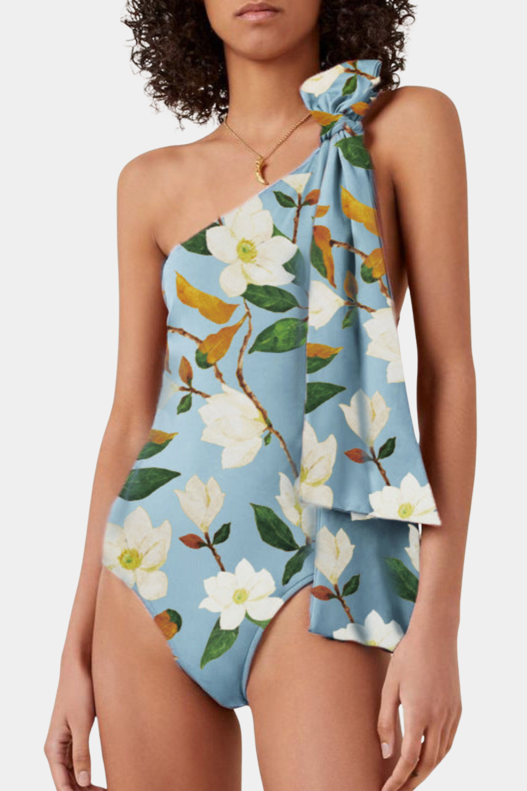 Asymmetrical Floral Swimsuit