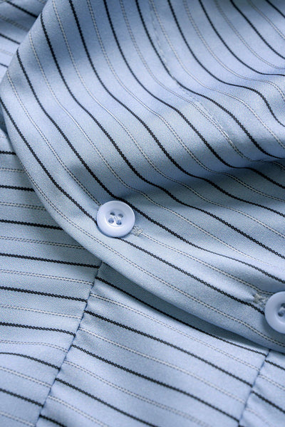Asymmetric Blue Stripe Sculpt Shirt