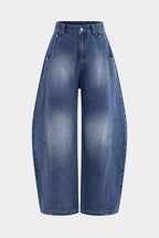 Yapılandırılmış, Bol Paçalı Kot Pantolon