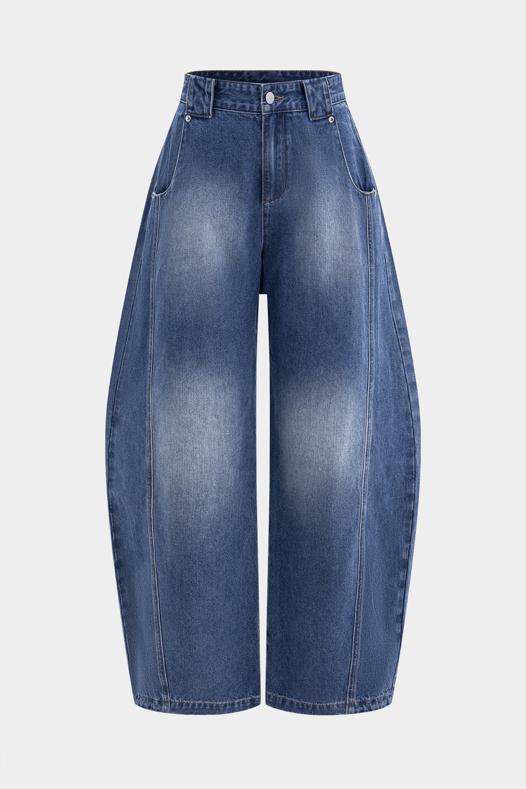 Yapılandırılmış, Bol Paçalı Kot Pantolon