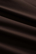 Brown Contrast Stripe Swimsuit
