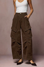 Kullanışlı Kargo Geniş Paçalı Pantolon