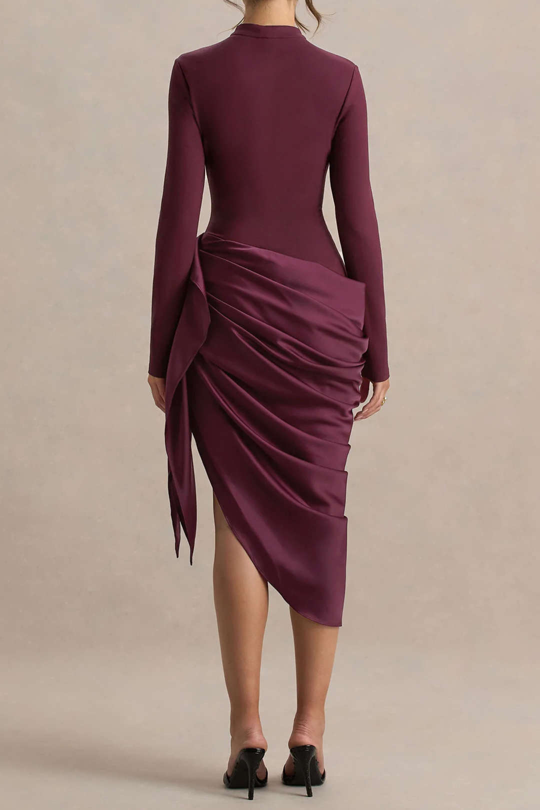 Dökümlü Midi Elbise