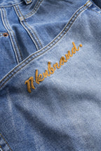 Koyu Renk Yıkamalı Bol Paçalı Kot Pantolon