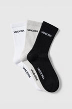 Vandoria Ribbed Crew Socks 3 Pieces