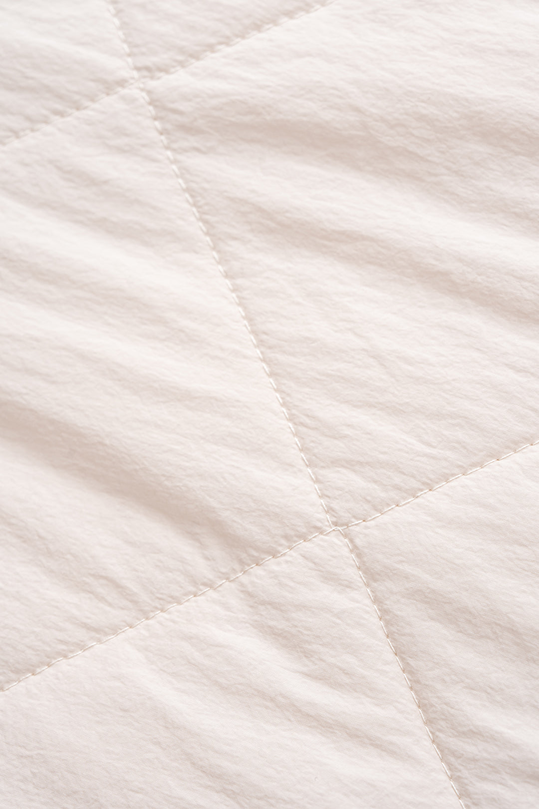 Cream Quilted Belted Jacket