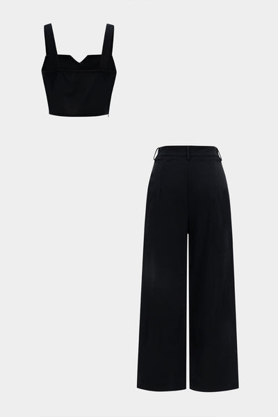 Poise Corset Crop &amp; Palazzo Trouser Set