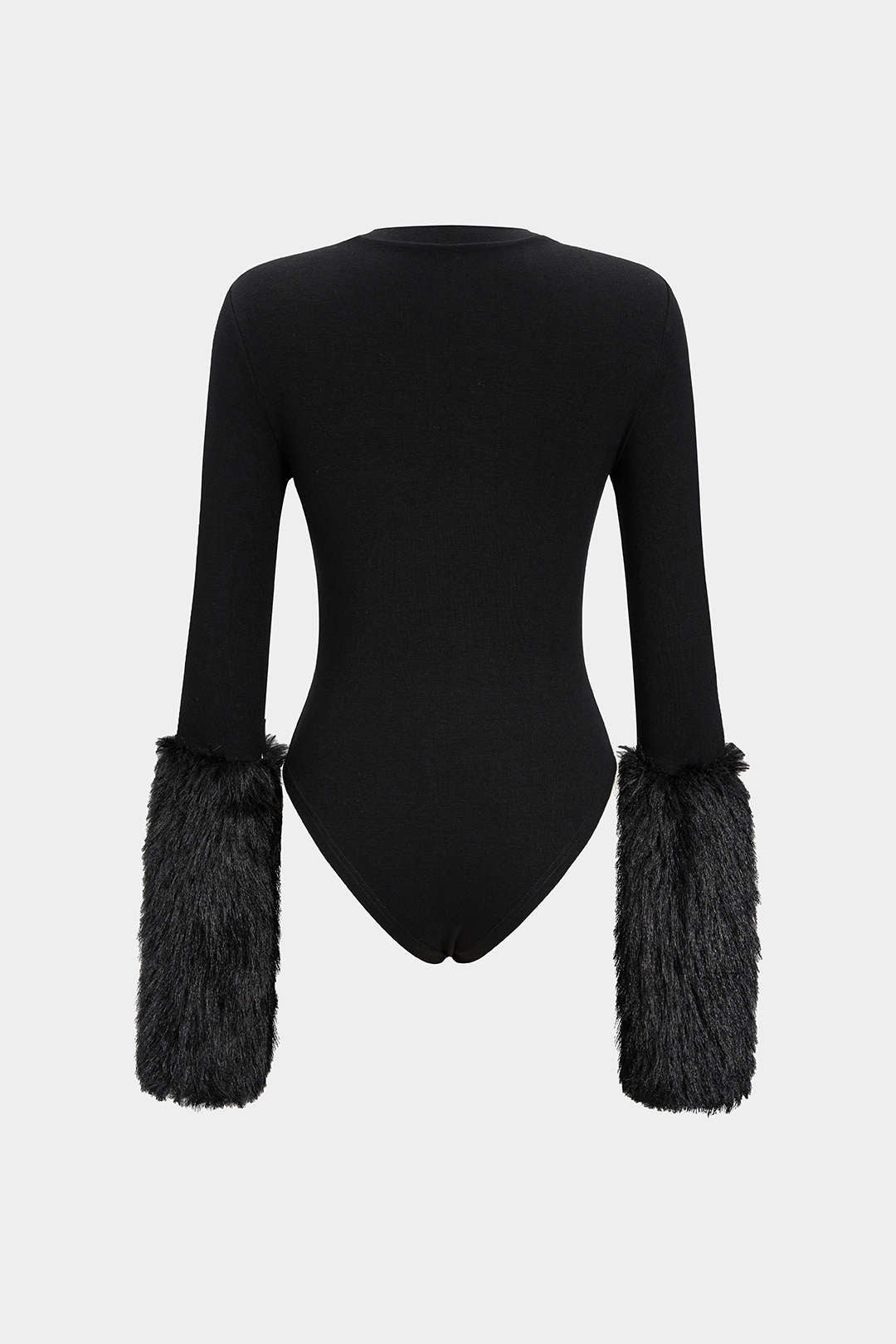 Kürk Manşetli Vücut Şekillendirici Tulum