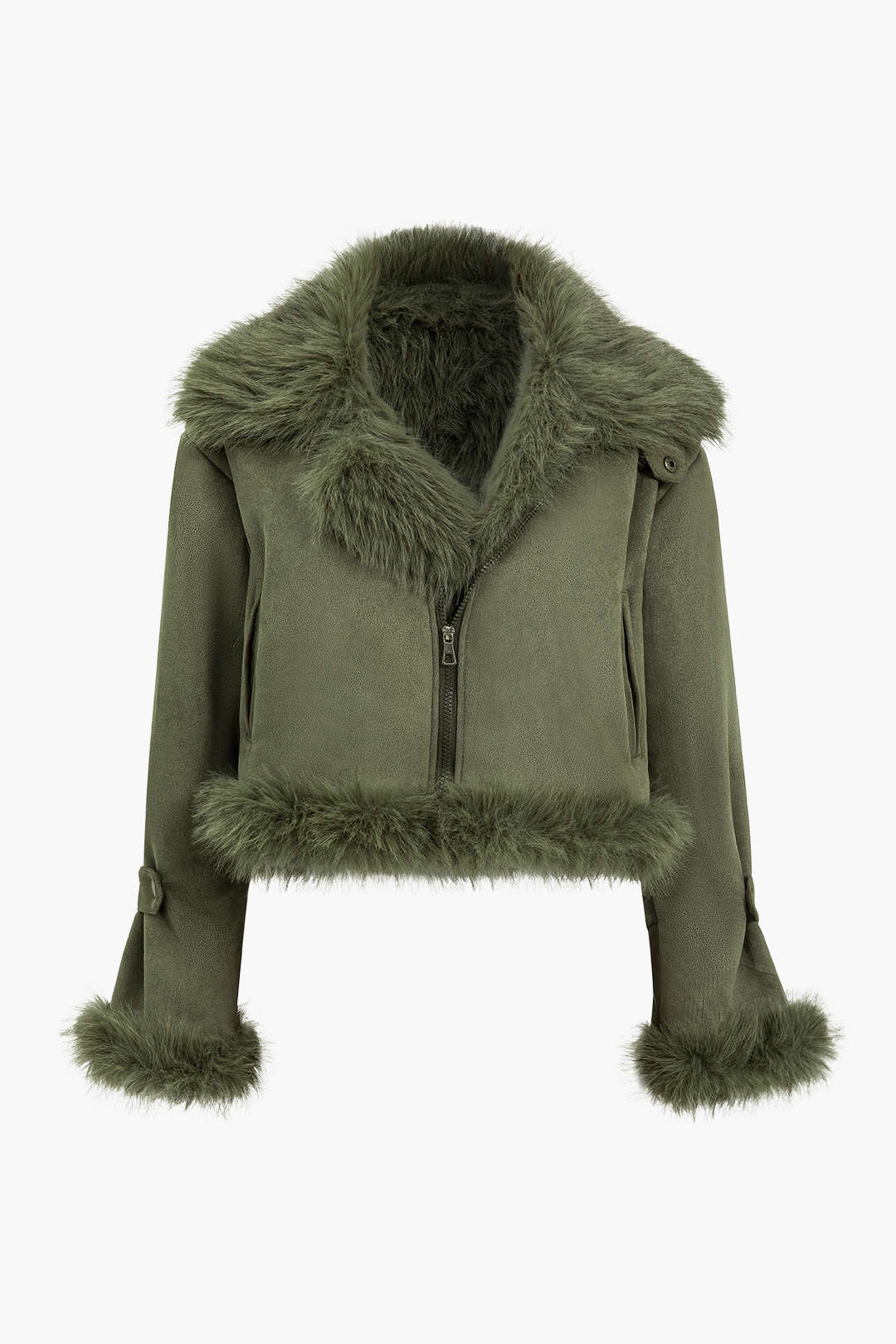 Suni Kürk Detaylı Ceket 