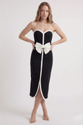 Two-Tone Bow Swimsuit & Pareo