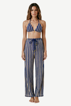 Riviera Stripe Bikini & Trouser Set