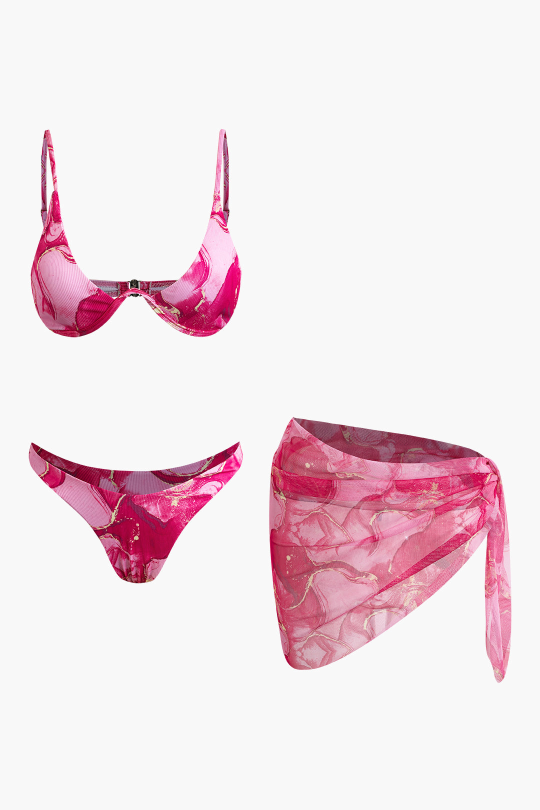 Destekli Sarong Bikini Takımı