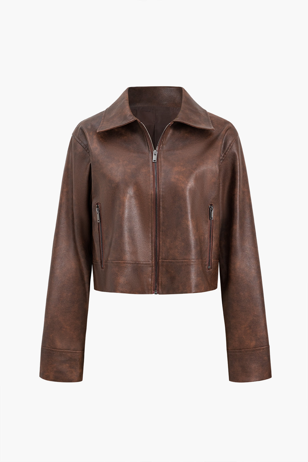 Deri Fermuarlı Ceket 