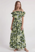 Green Floral Swimsuit & Sarong